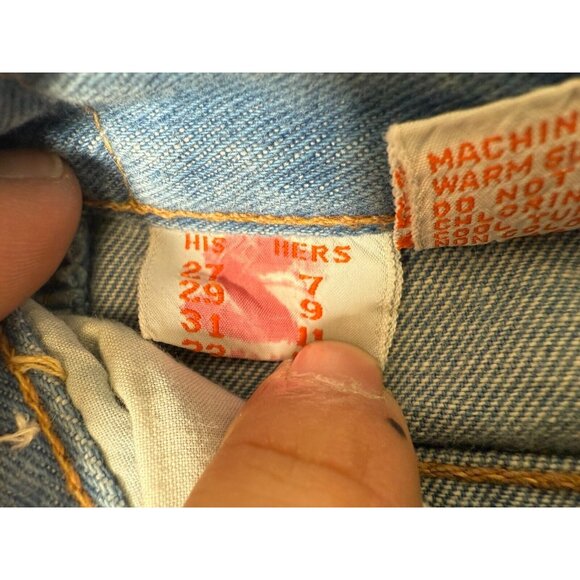 Vintage STE.LVCIEN Men’s Flared Bell Bottom Jeans 9 Long 33 x 37 - Picture 5 of 14